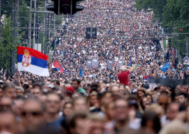 Сърбия, протест, студенти